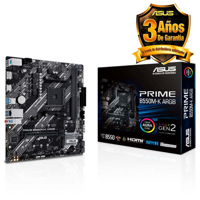 MOTHER ASUS PRIME B550M-K ARGB - AM4