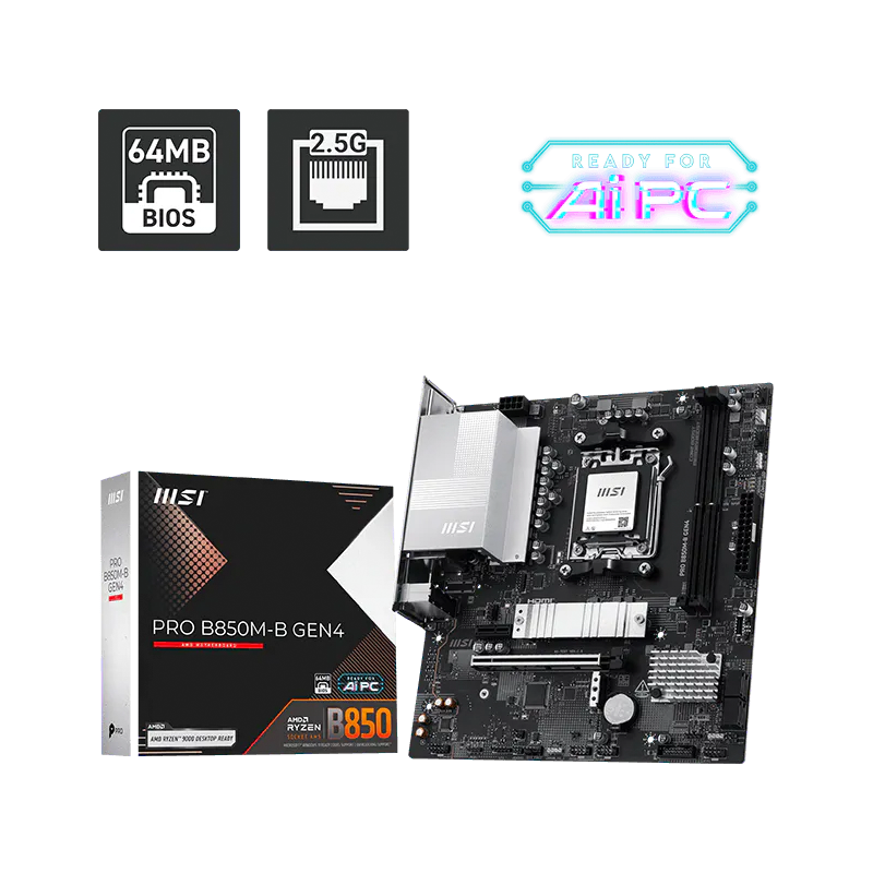 Mother MSI PRO B850M-B Gen4 DDR5 - AM5