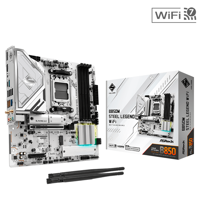 MOTHER ASROCK B850M STEEL LEGEND WIFI DDR5 - AM5