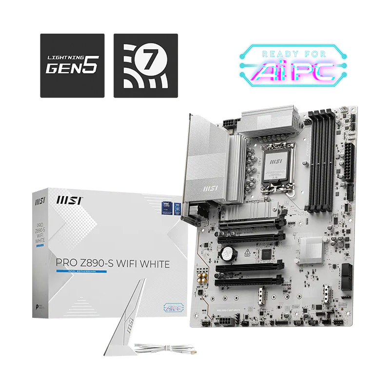 Mother MSI PRO Z890-S WIFI White DDR5 - LGA1851