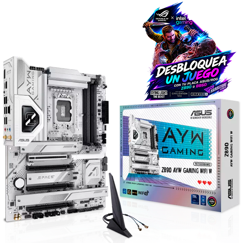 MOTHER ASUS AYW Z890 GAMING WIFI WHITE DDR5 - LGA1851