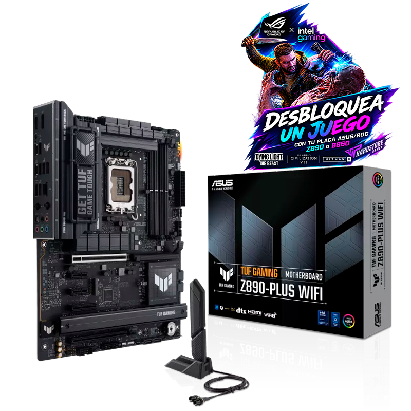MOTHER ASUS TUF GAMING Z890-PLUS WIFI DDR5 - LGA1851