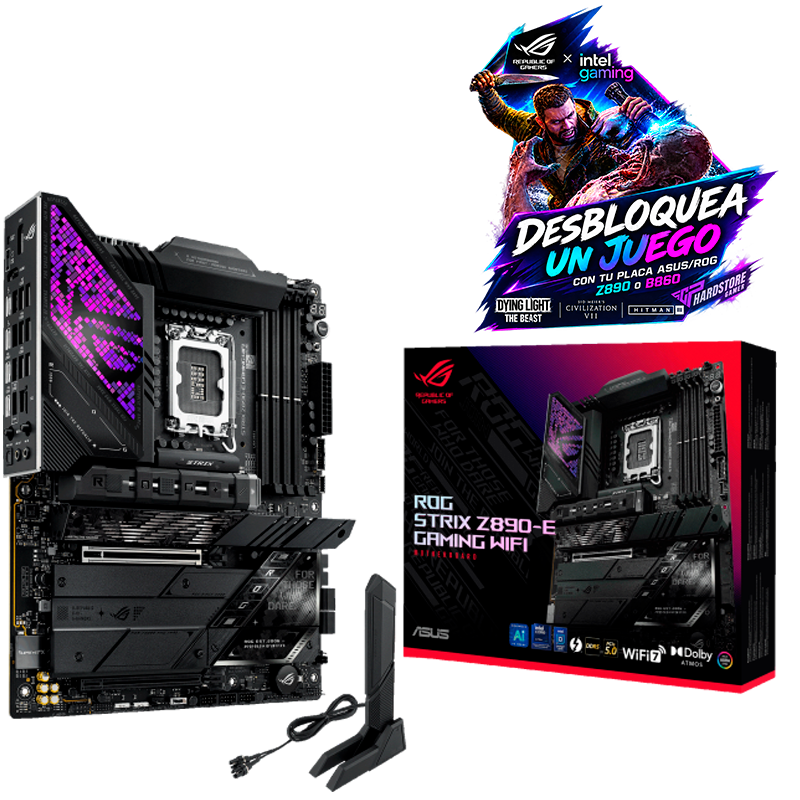 MOTHER ASUS ROG STRIX Z890-E GAMING WIFI DDR5 - LGA1851