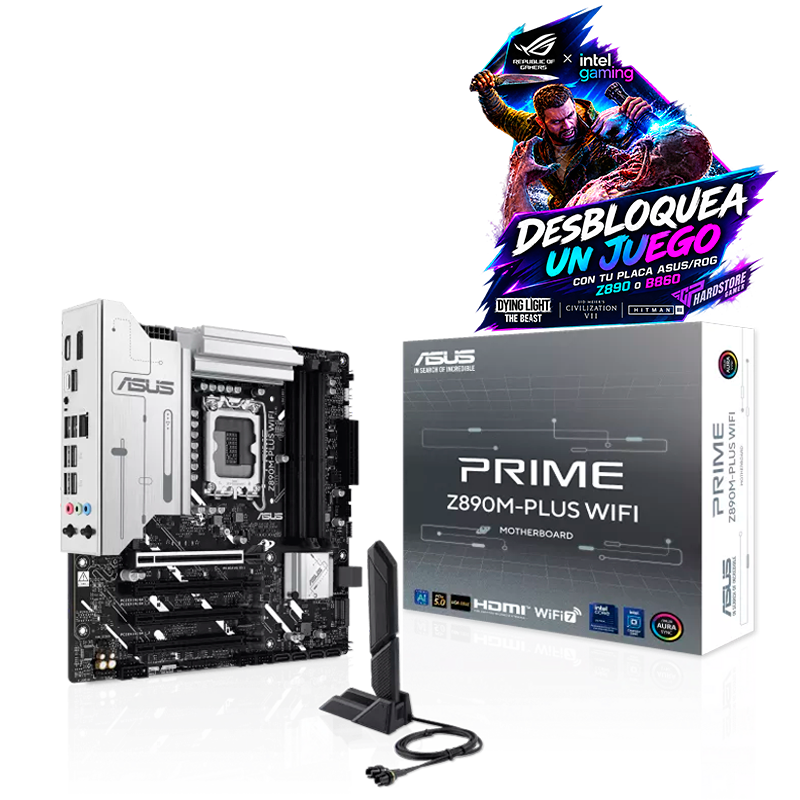 MOTHER ASUS PRIME Z890M-PLUS WIFI DDR5 - LGA1851