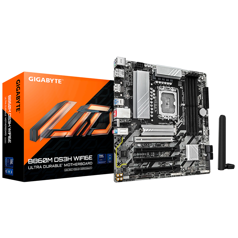 Mother GIGABYTE B860M DS3H WIFI 6E DDR5 - LGA1851