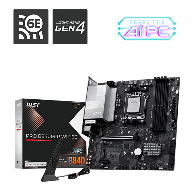 Mother MSI PRO B840M-P WIFI 6E DDR5 - AM5