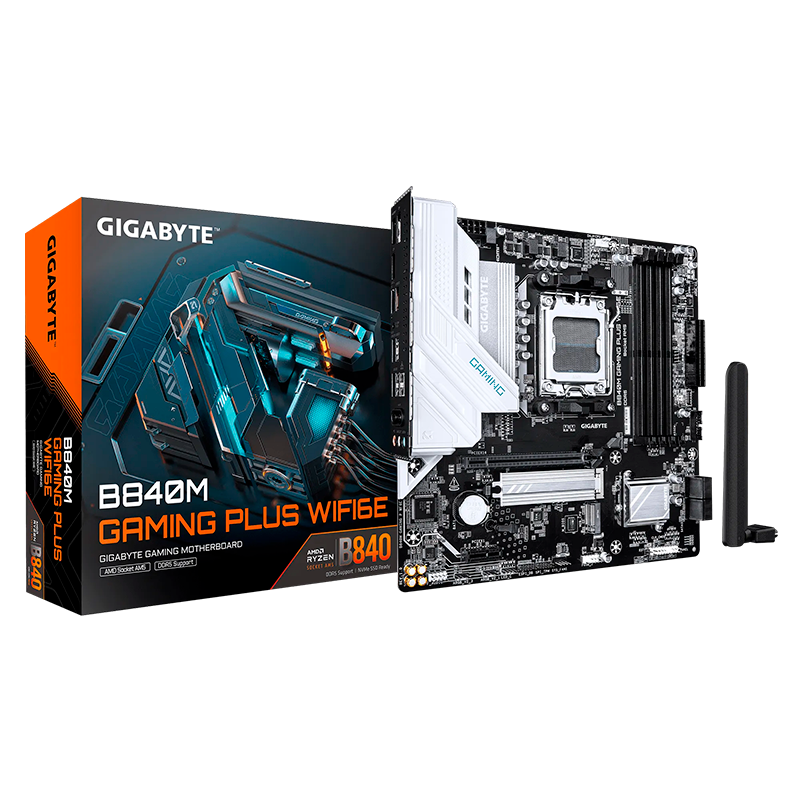 MOTHER GIGABYTE B840M GAMING PLUS WIFI 6E DDR5 - AM5
