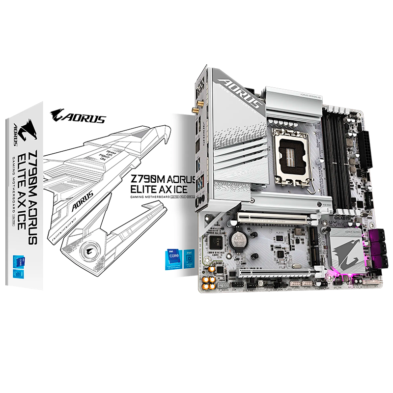 Mother GIGABYTE Z790M Aorus Elite AX Ice LGA DDR5 - LGA1700