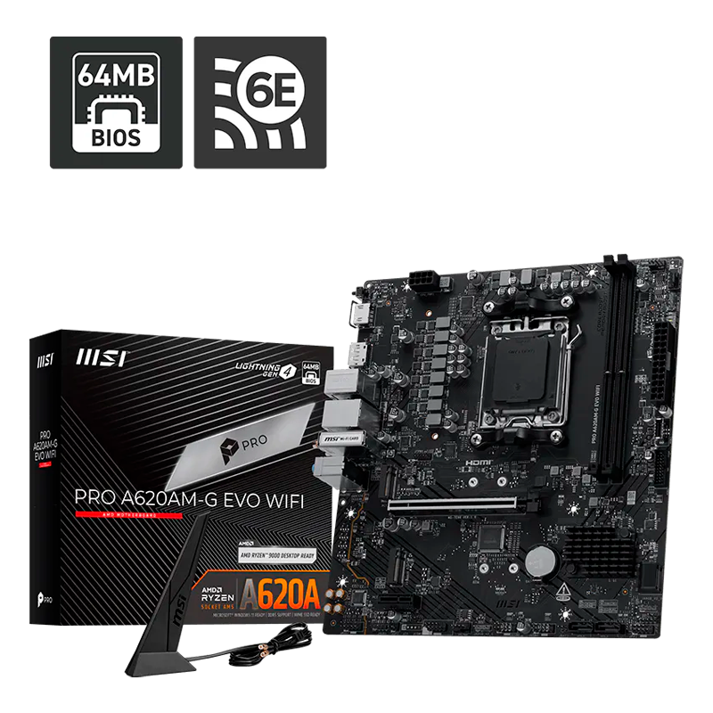 MOTHER MSI PRO A620AM-G EVO WIFI DDR5 - AM5