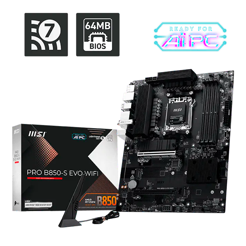 Mother MSI PRO B850-S EVO WIFI DDR5 - AM5
