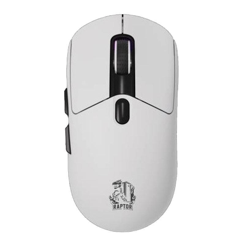 Mouse RAPTOR Storm Grip Wireless 7 Botones 24000DPI RGB Pixart Sensor White