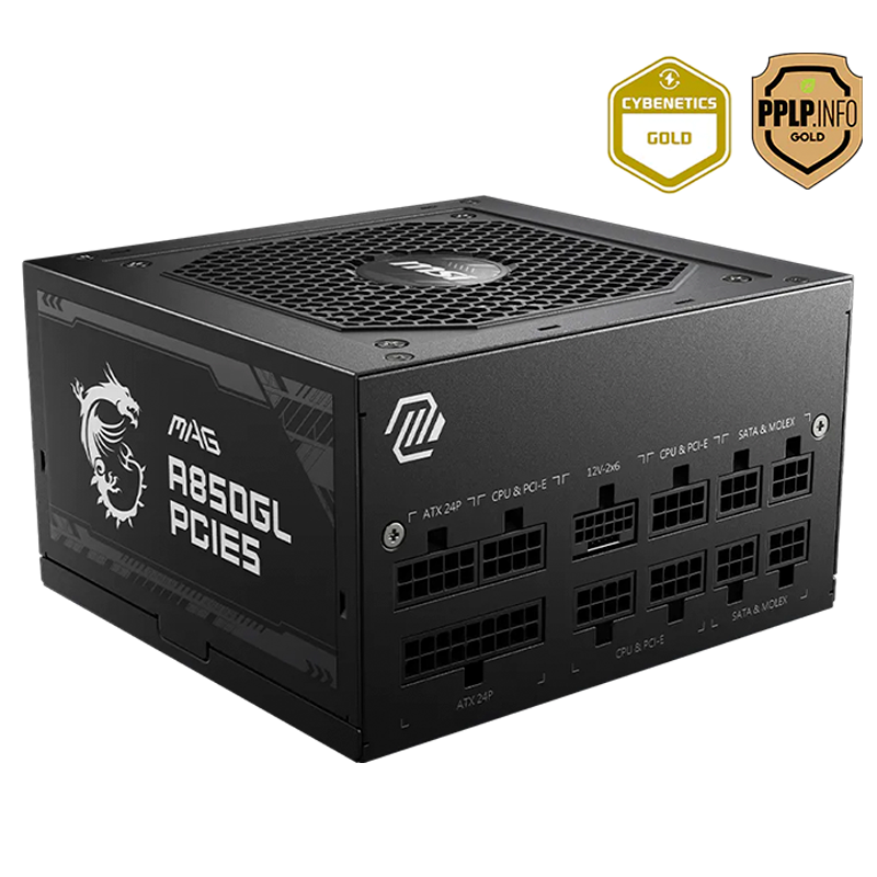 Fuente MSI MAG 850W 80 Plus Gold Full Modular 850GL PCIE 5.0