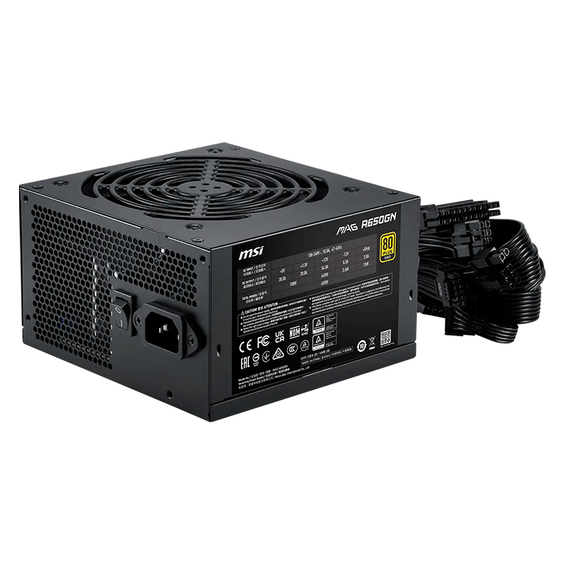 Fuente MSI MAG 650W 80 Plus Gold A650GN II PCIE 5.1