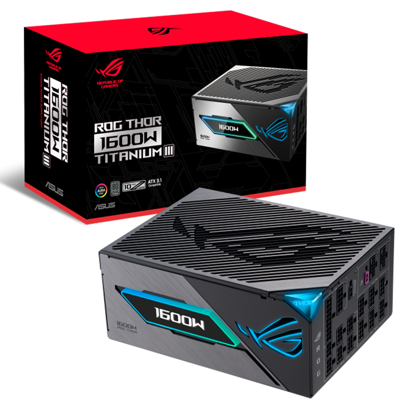 Fuente ASUS ROG THOR 1600W 80 Plus Titanium Full Modular 1600T3 PCIE 5.1