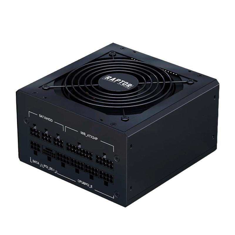 Fuente RAPTOR VOLT 800W 80 Plus Gold Full Modular Negra PCIE 5.1