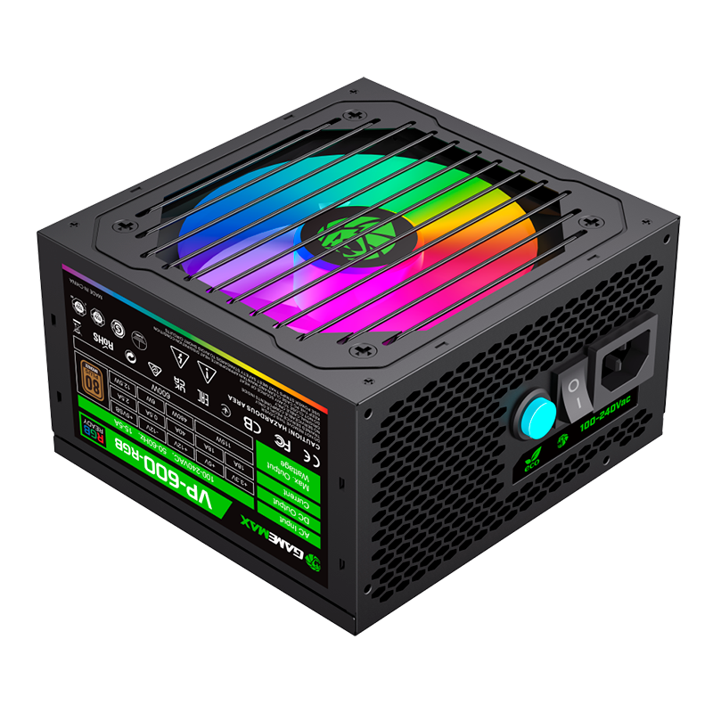 Fuente GAMEMAX 600W 80 Plus Bronze VP-600-M-RGB