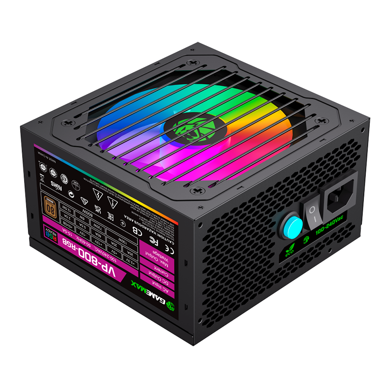 FUENTE GAMEMAX 800W 80 PLUS BRONZE VP-800-M-RGB