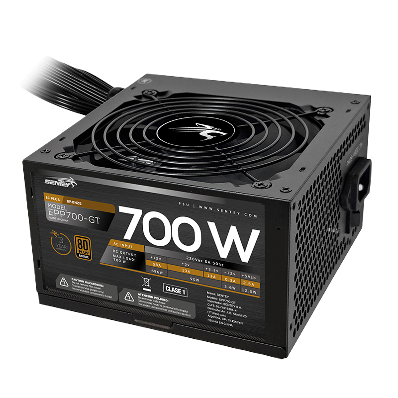 Fuente SENTEY 700W 80 Plus Bronze EPP700-GT