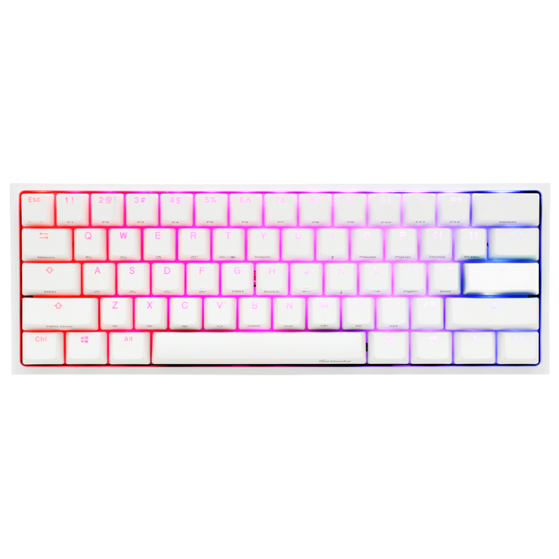 Teclado DUCKY One 2 Mini Pure White RGB Version Gaming Cherry MX Red Double Shot