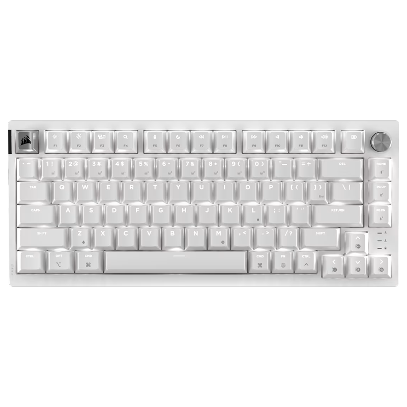 Teclado CORSAIR K65 Plus 75% RGB Frost White
