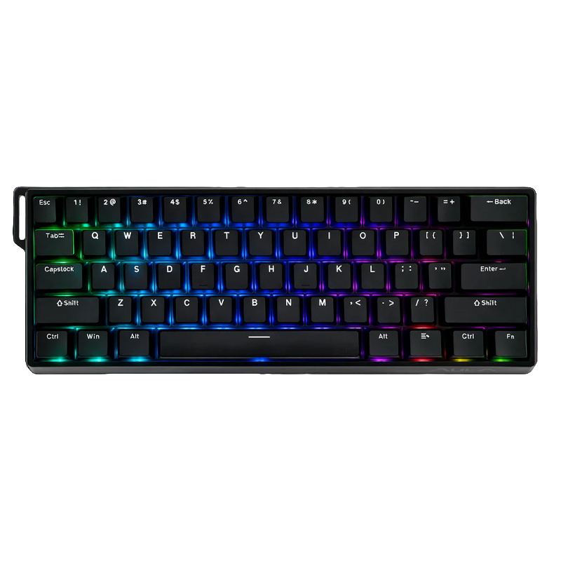 Teclado AULA Win60he Mecánico Magnético Rgb Black 60%