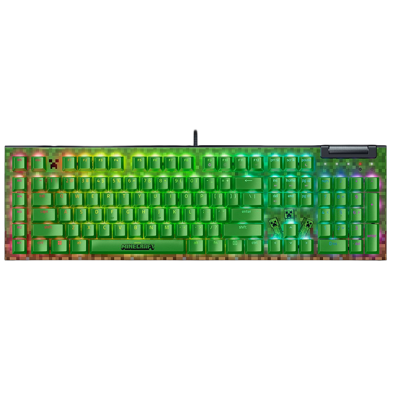 Teclado RAZER Blackwidow V4 X Mechanical RGB Green Switch Minecraft Edition