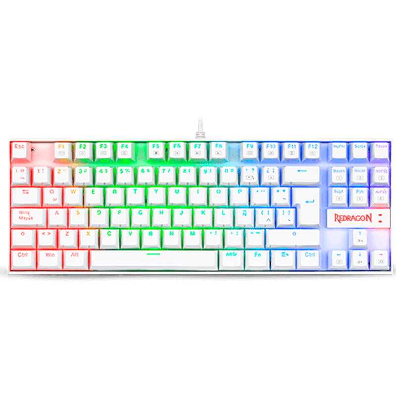 TECLADO REDRAGON KUMARA K552 RGB BLANCO