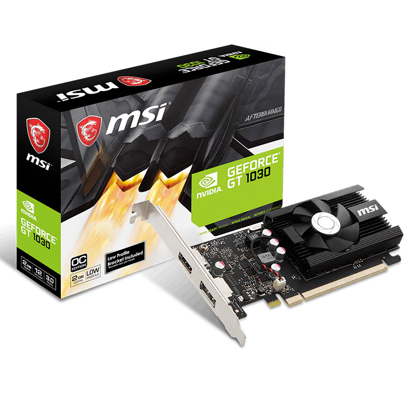 PLACA DE VIDEO MSI GEFORCE GT 1030 LP DDR4 OC 4GB