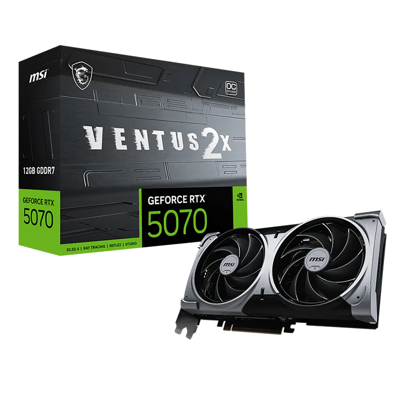 PLACA DE VIDEO MSI GEFORCE RTX 5070 VENTUS 2X OC 12GB