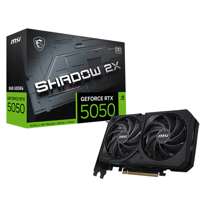 Placa de Video MSI GeForce RTX 5050 Shadow 2X OC 8GB
