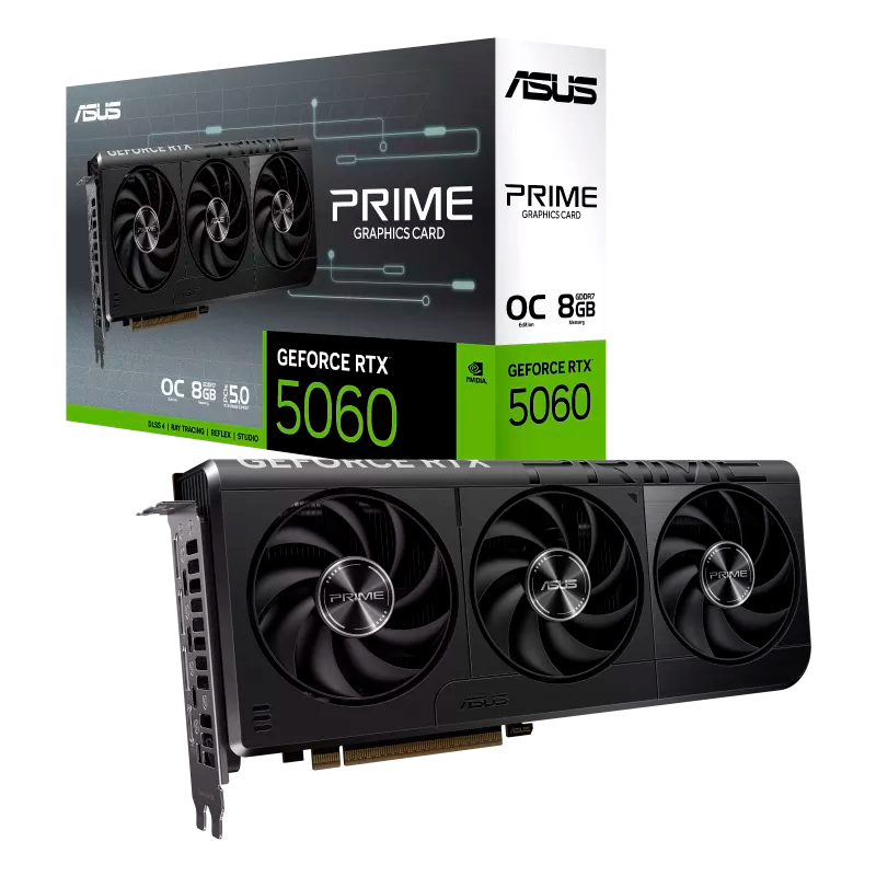 Placa de Video ASUS PRIME GeForce RTX 5060 OC 8GB