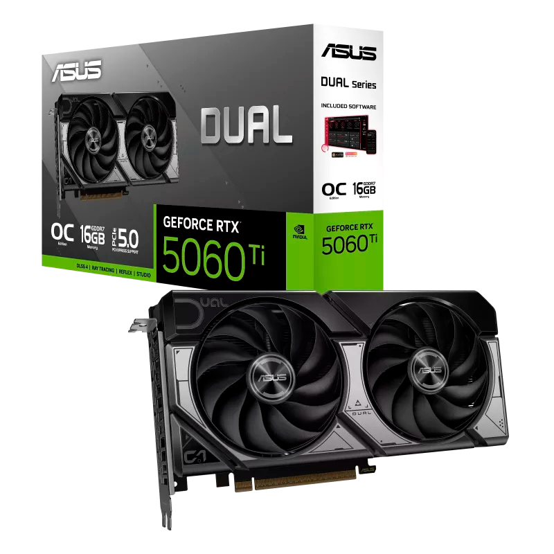Placa de Video ASUS GeForce RTX 5060 Ti Dual OC 16GB