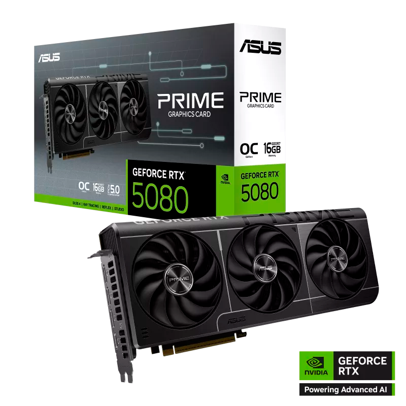 PLACA DE VIDEO ASUS PRIME GEFORCE RTX 5080 OC 16GB