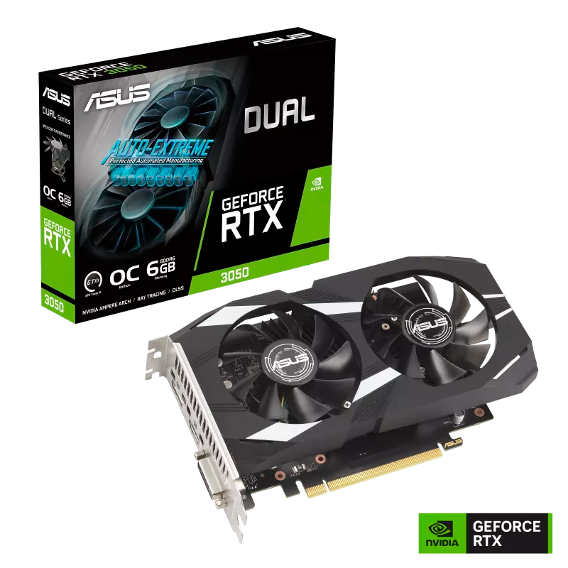 PLACA DE VIDEO ASUS GEFORCE RTX 3050 DUAL OC 6GB