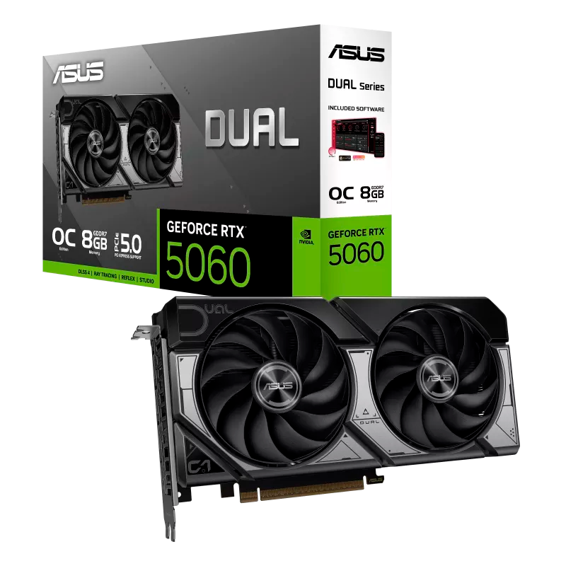 PLACA DE VIDEO ASUS GEFORCE RTX 5060 DUAL OC 8GB