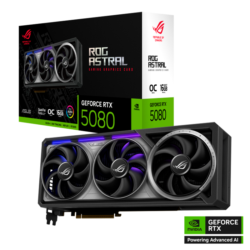 PLACA DE VIDEO ASUS ROG ASTRAL GEFORCE RTX 5080 OC 16GB