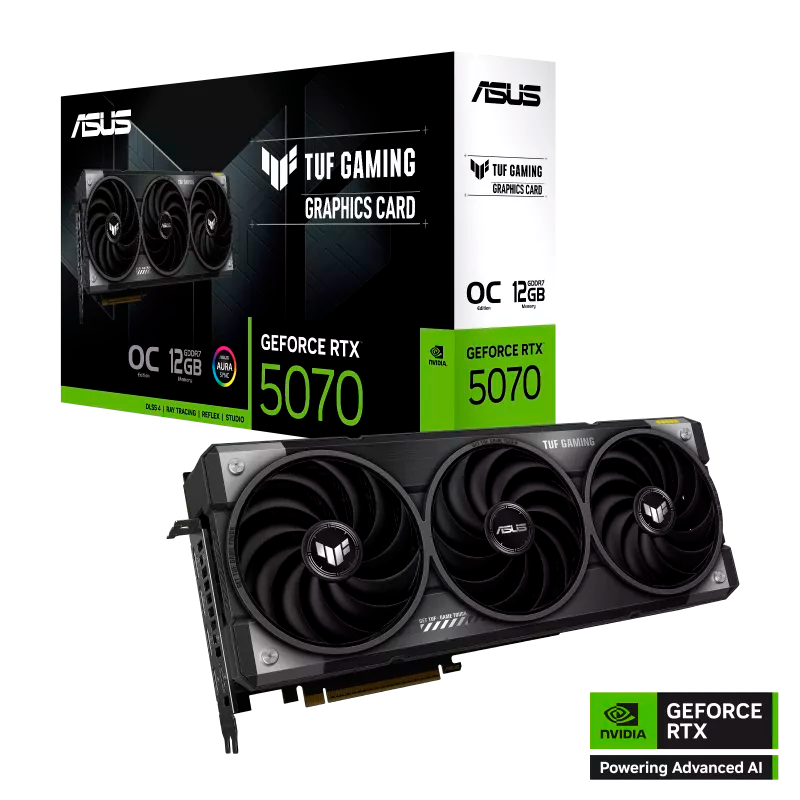 PLACA DE VIDEO ASUS TUF GEFORCE RTX 5070 GAMING OC 12GB