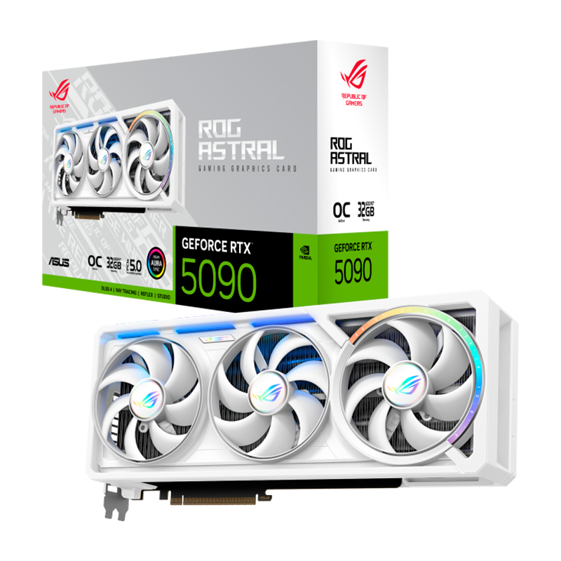 PLACA DE VIDEO ASUS ROG ASTRAL GEFORCE RTX 5090 OC WHITE 32GB