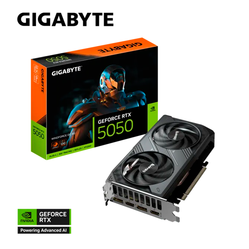 PLACA DE VIDEO GIGABYTE GEFORCE RTX 5050 WINDFORCE OC 8GB