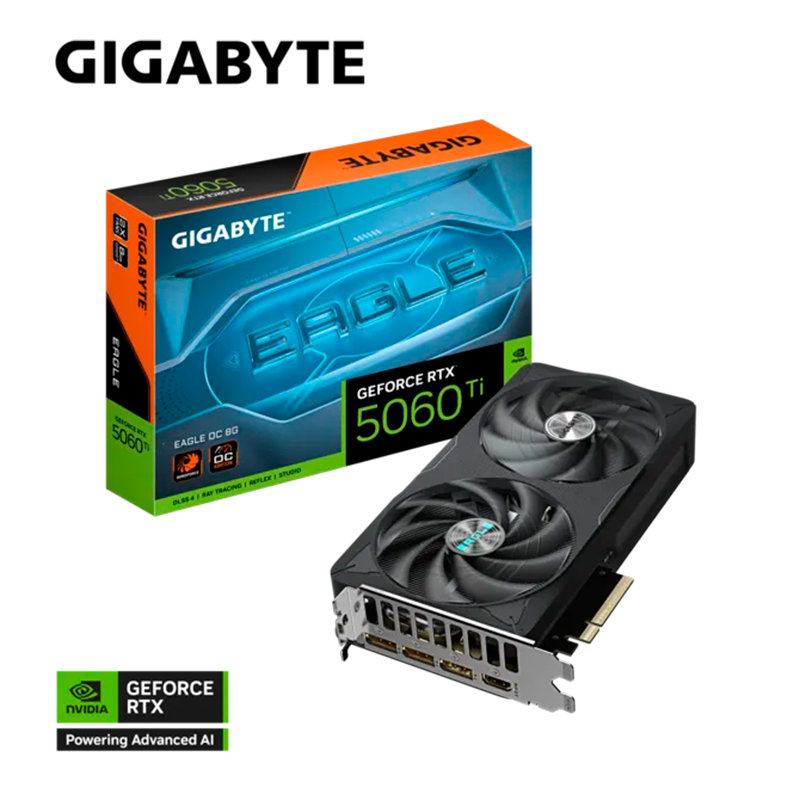 Placa de Video GIGABYTE GeForce RTX 5060 Ti Eagle OC 8GB