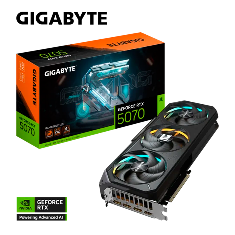 PLACA DE VIDEO GIGABYTE GEFORCE RTX 5070 GAMING OC 12GB