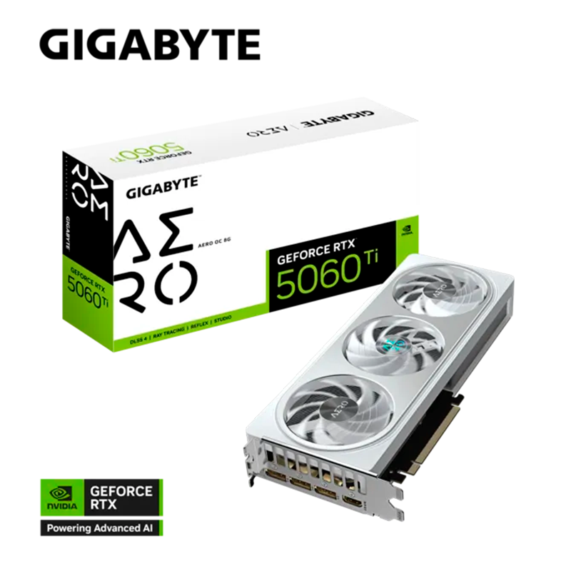 Placa de Video GIGABYTE GeForce RTX 5060 Ti Aero OC 8GB