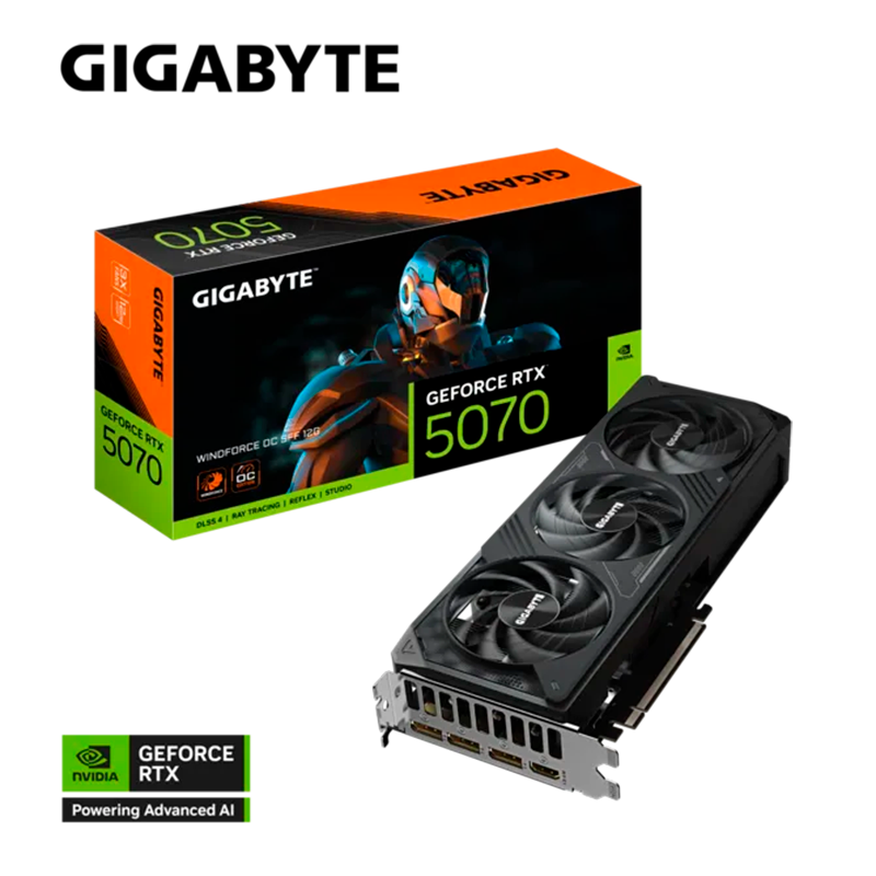 PLACA DE VIDEO GIGABYTE GEFORCE RTX 5070 WINDFORCE OC 12GB