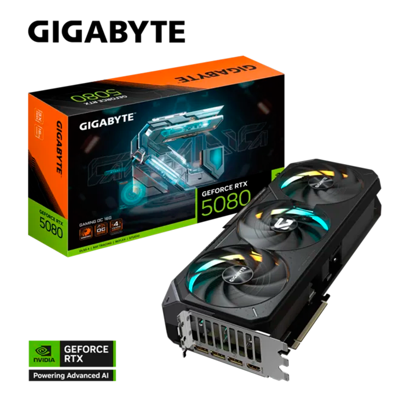 PLACA DE VIDEO GIGABYTE GEFORCE RTX 5080 GAMING OC 16GB