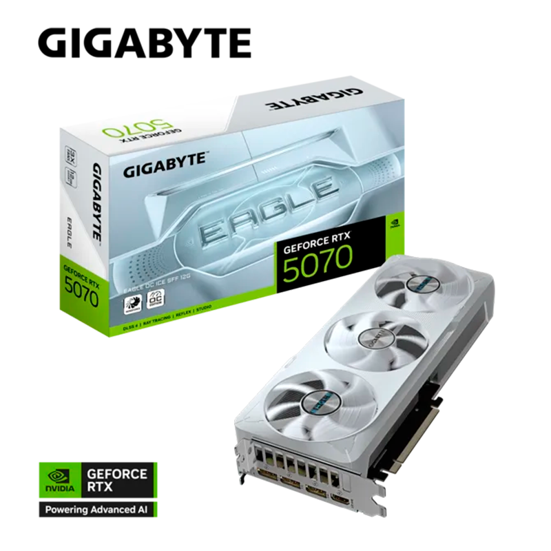 Placa de Video GIGABYTE GeForce RTX 5070 Eagle OC ICE 12GB