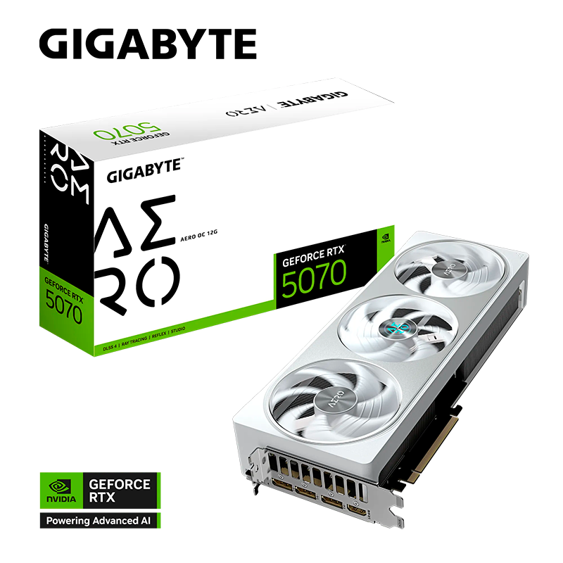 PLACA DE VIDEO GIGABYTE GEFORCE RTX 5070 AERO OC 12GB