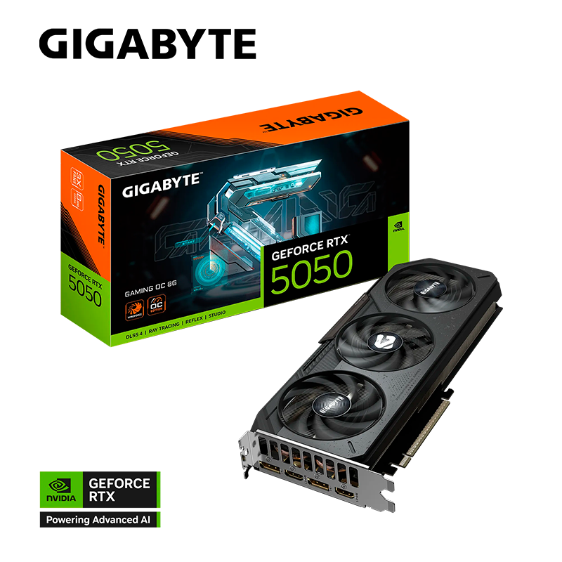 Placa de Video GIGABYTE GeForce RTX 5050 Gaming OC 8GB
