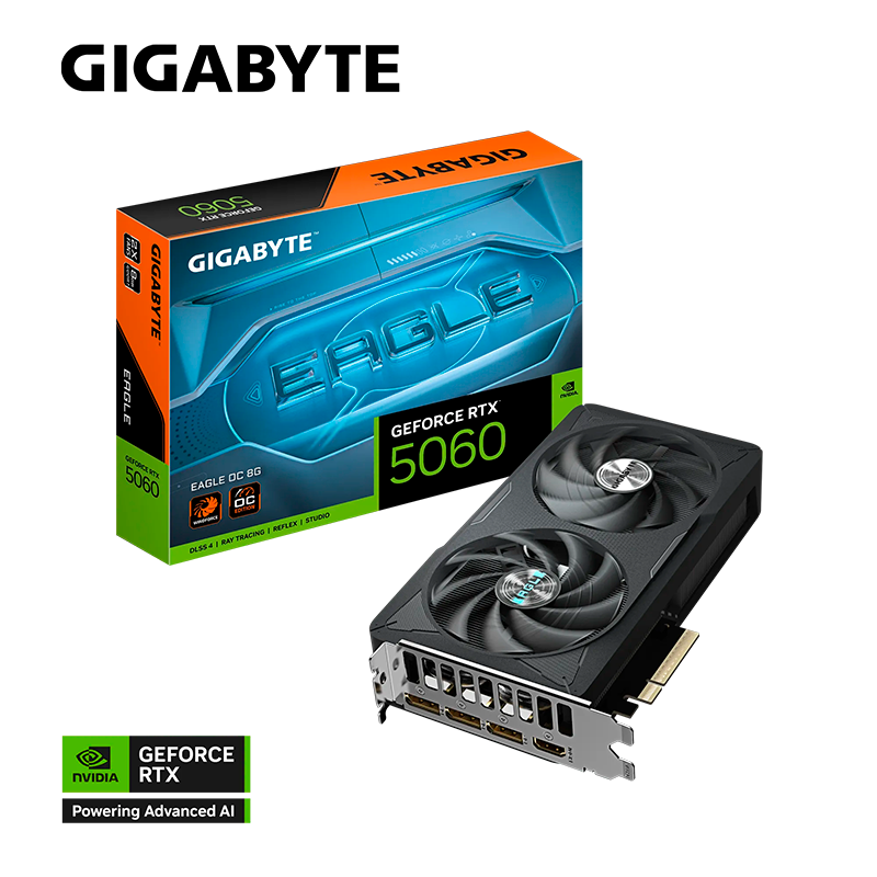 Placa de Video GIGABYTE GeForce RTX 5060 Eagle OC 8GB
