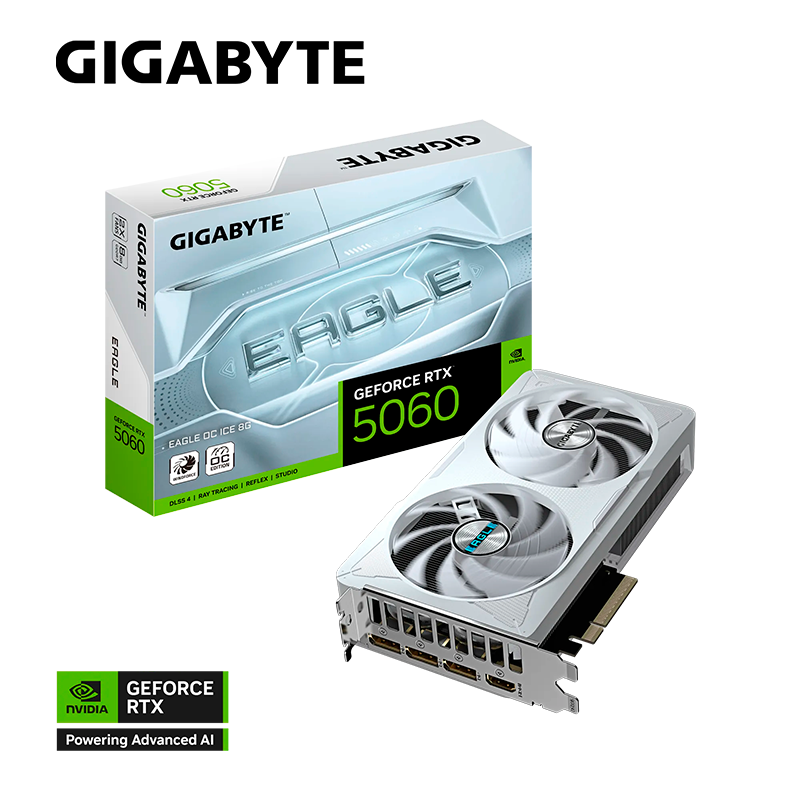 PLACA DE VIDEO GIGABYTE GEFORCE RTX 5060 EAGLE OC ICE 8GB