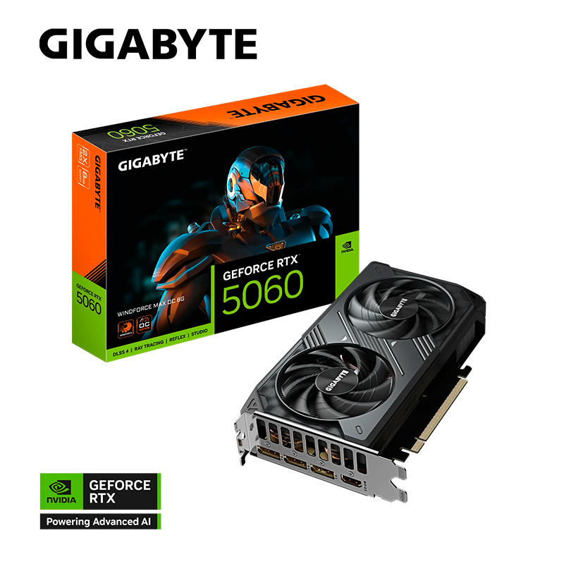 PLACA DE VIDEO GIGABYTE GEFORCE RTX 5060 WINDFORCE MAX OC 8GB
